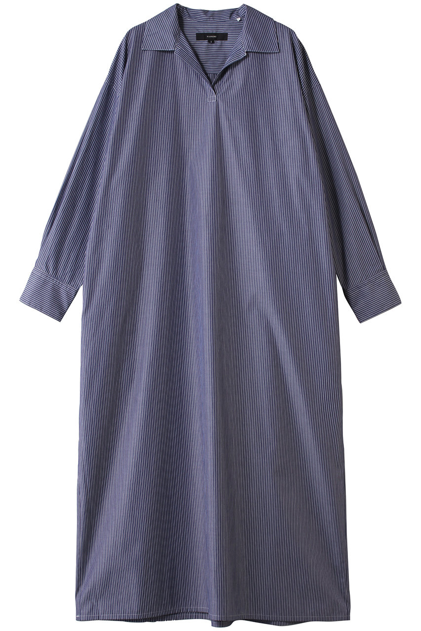 フローレント/FLORENTのブロードストライプ オープンカラーワンピース(ネイビー/2511F05001)