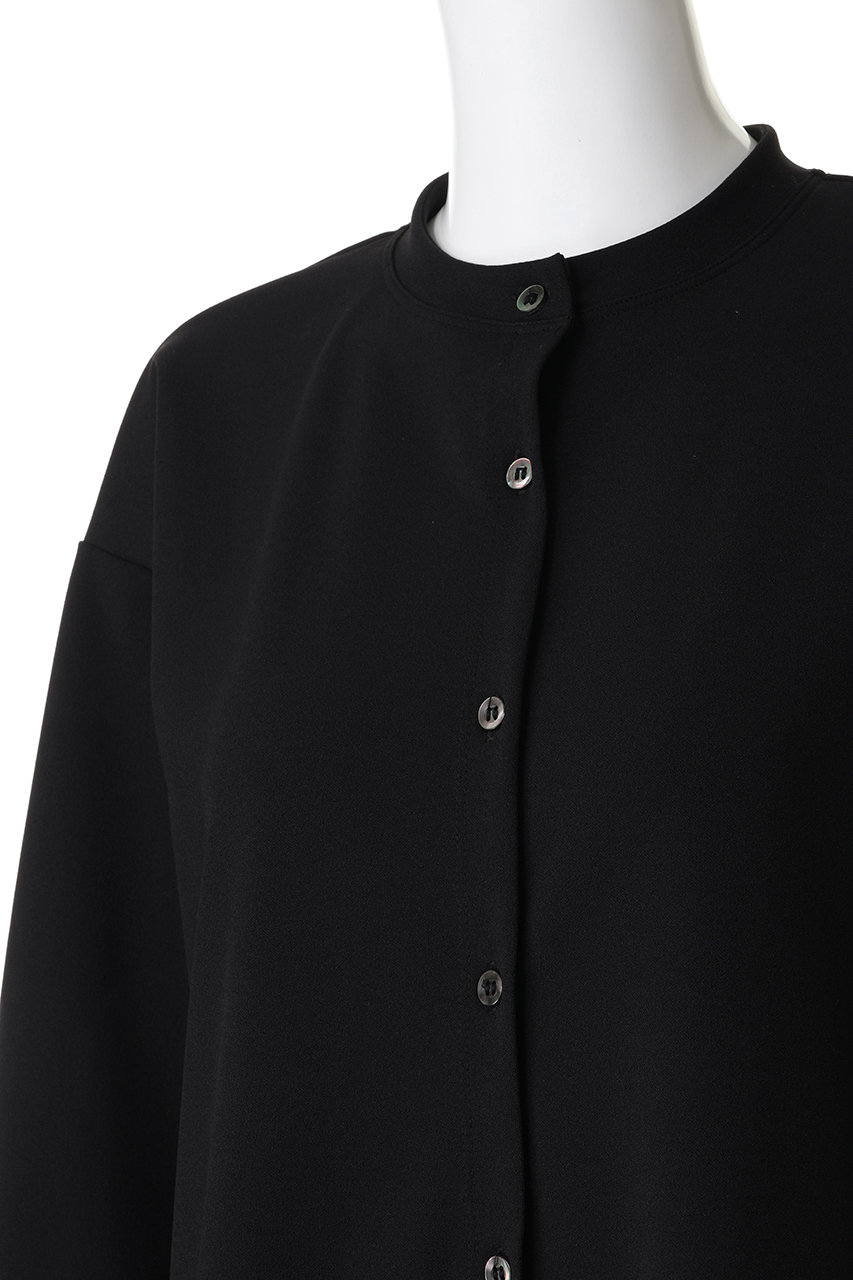 FLORENT / フローレント | Cotton band collar blouse シャツ | 1 | ブラック | レディース FLORENT(フローレント)｜パーフェクトジャージ シャツ/ブラック の通販