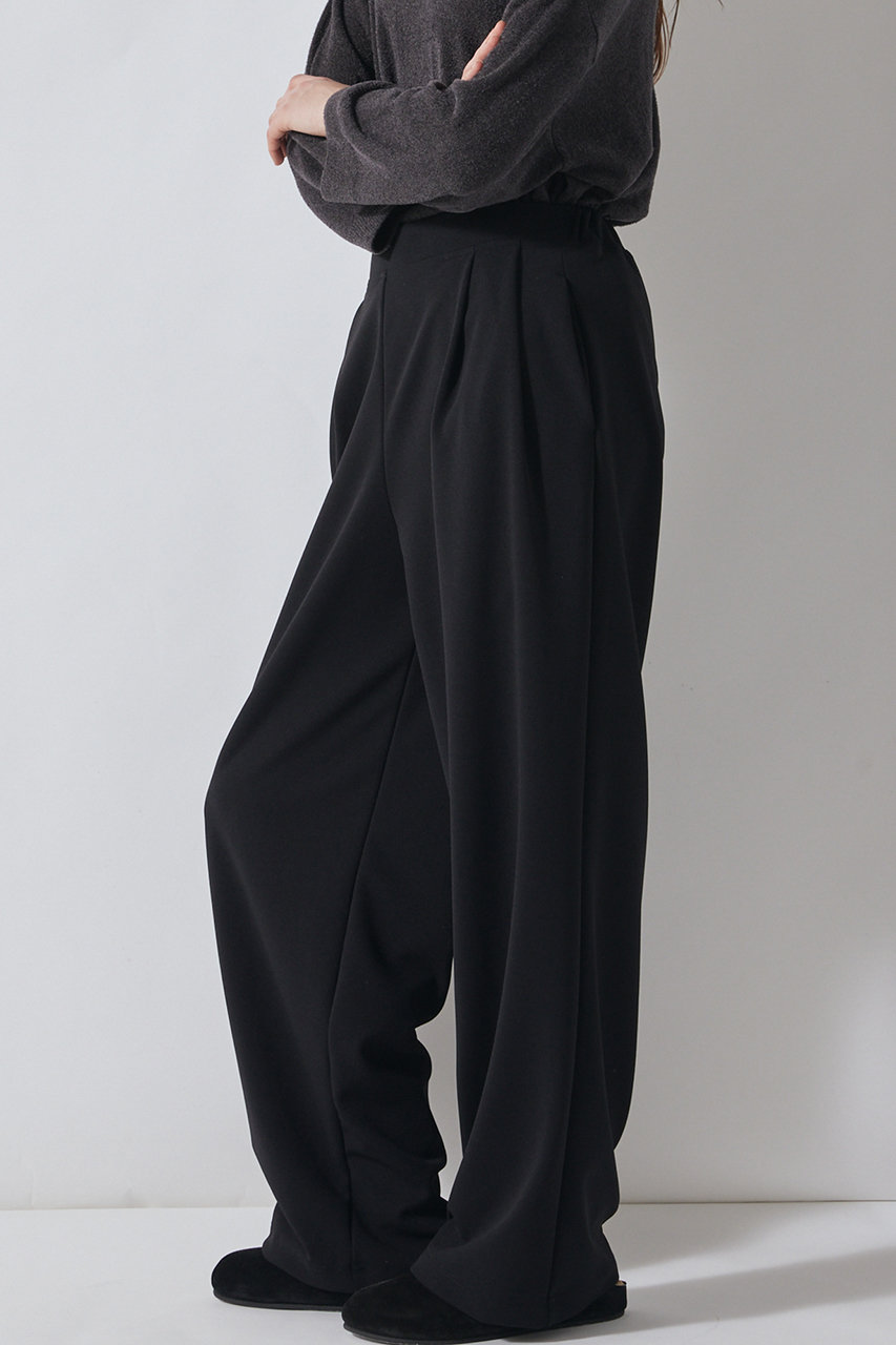 FLORENT(フローレント)｜パーフェクトジャージ ワイドパンツ/ブラック