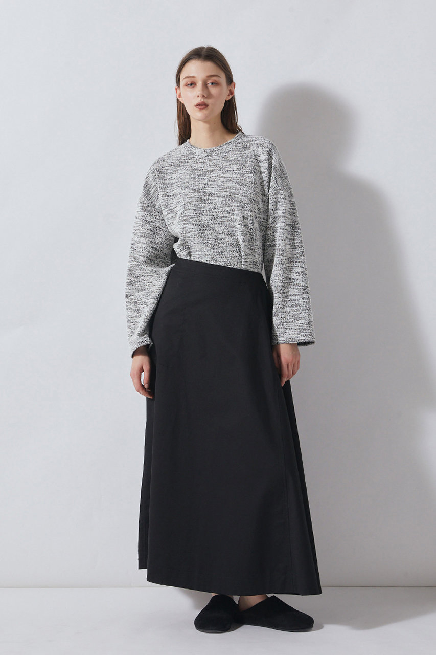 florent ツイードトップス FLORENT(フローレント)｜ジャージーツイード プルオーバー/ブラック の