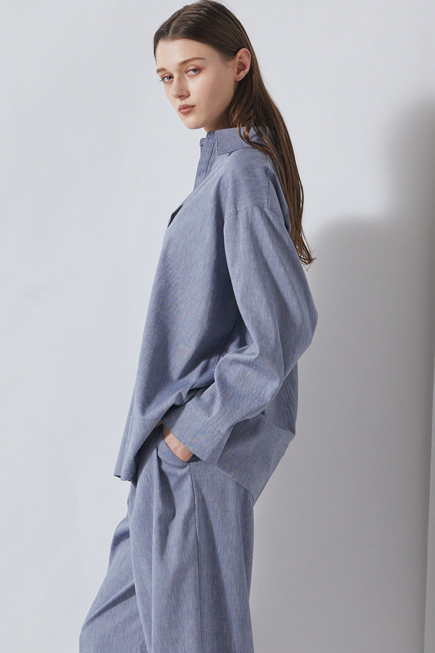 24SS】AURALEEデニムシャツ スキッパー プルオーバー 大山シュン L 
