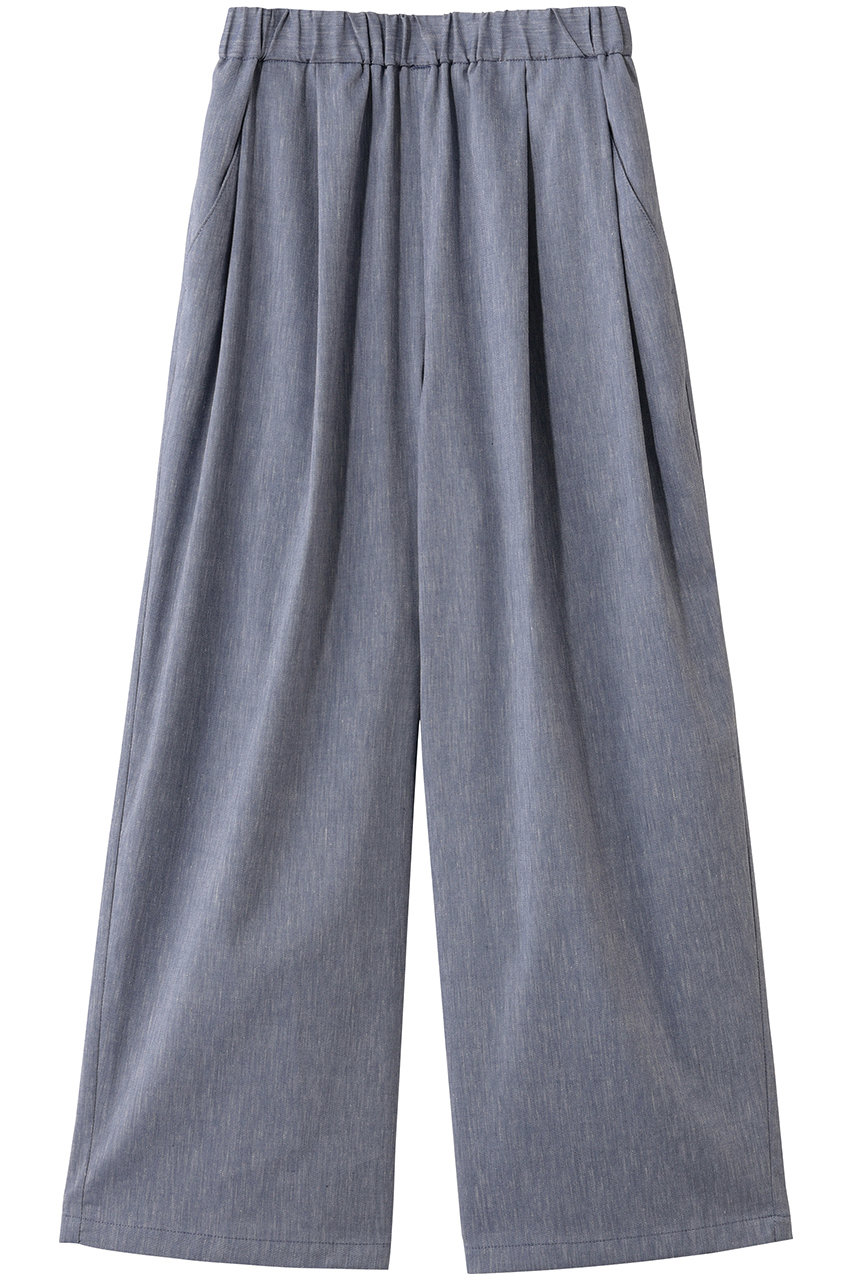 FLORENT(フローレント)｜デニムシャンブレー ワイドパンツ/ブルー の