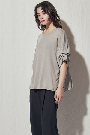 フローレント/FLORENTのオーガニックコットン ギャザースリーブTシャツ(110100/110102)