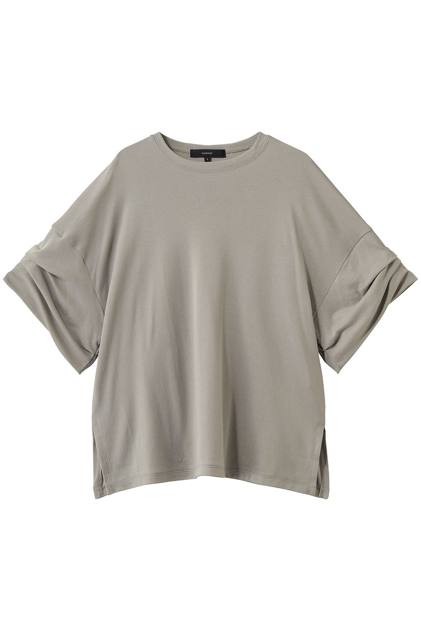 フローレント/FLORENTのオーガニックコットン ギャザースリーブTシャツ(ベージュ/2602F06004)
