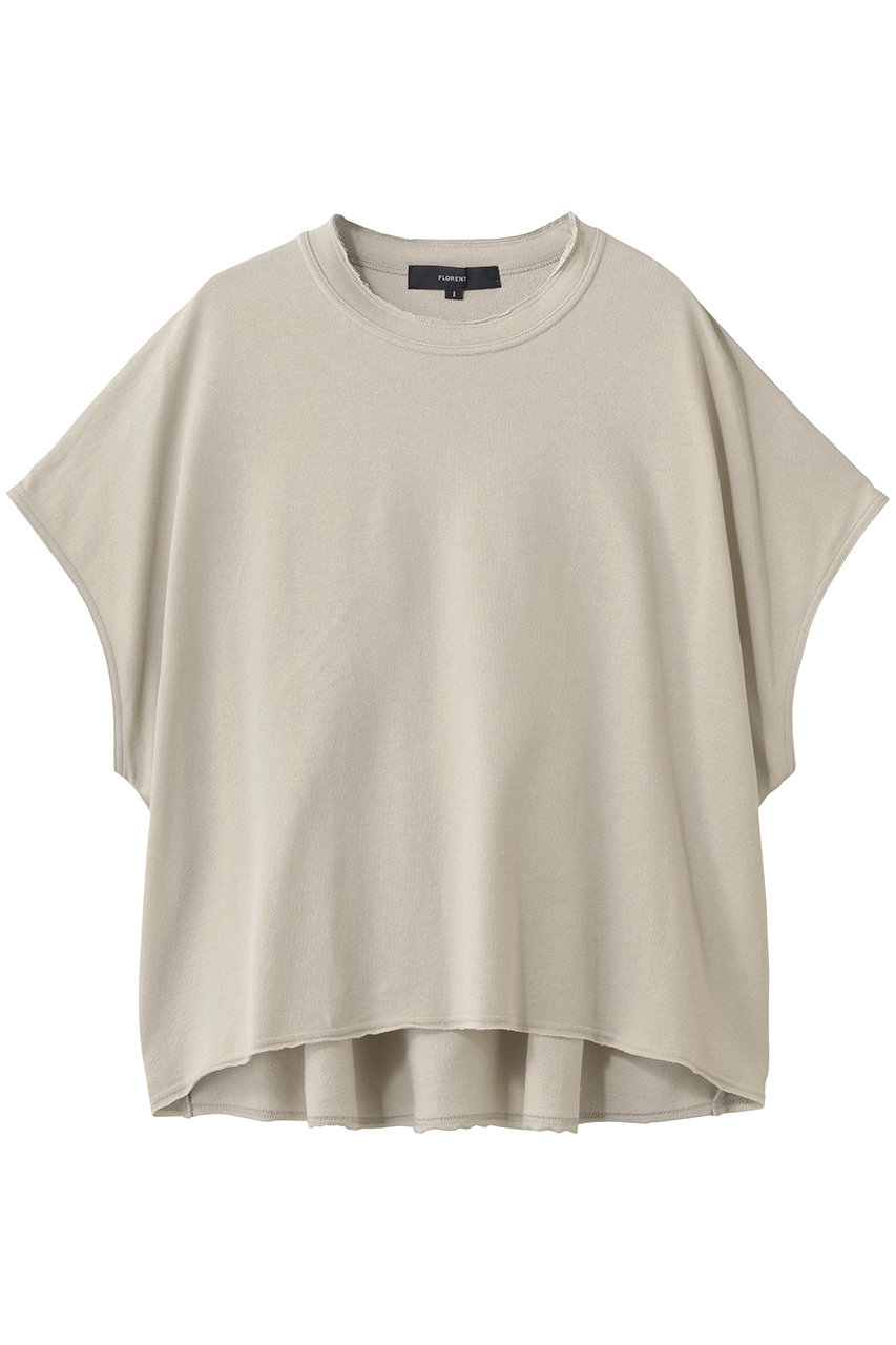 フローレント/FLORENTの裏毛ハイツイストコットン ストレッチトップス(ベージュ/2602F06008)