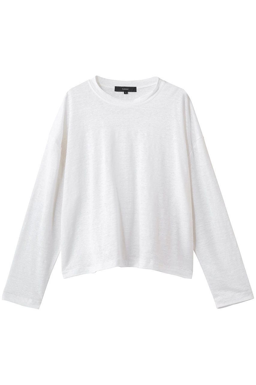 フローレント/FLORENTのソフトリネン ロングスリーブトップス(ホワイト/2602F06006)