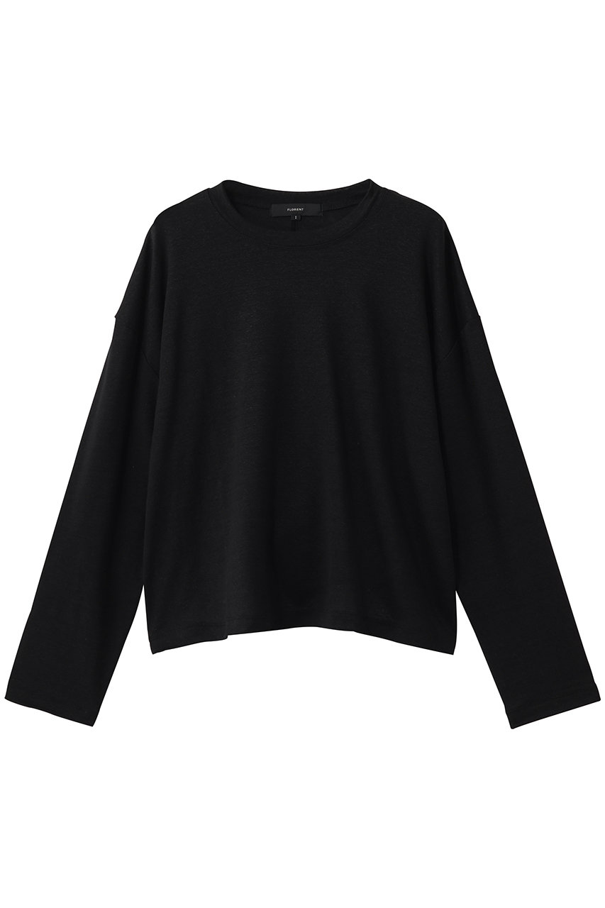 フローレント/FLORENTのソフトリネン ロングスリーブトップス(ブラック/2602F06006)