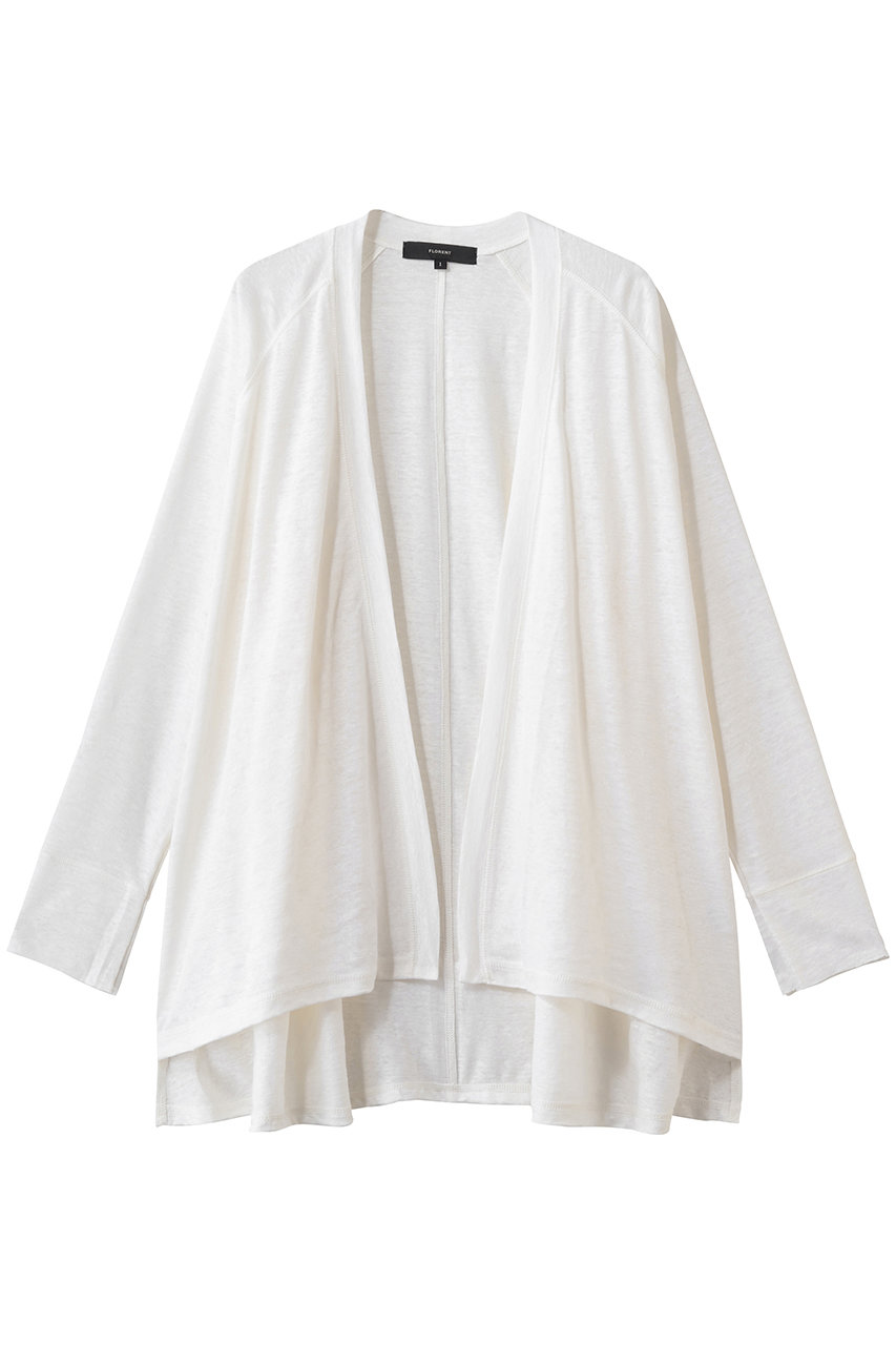 フローレント/FLORENTのソフトリネン カーディガン(ホワイト/2602F06007)
