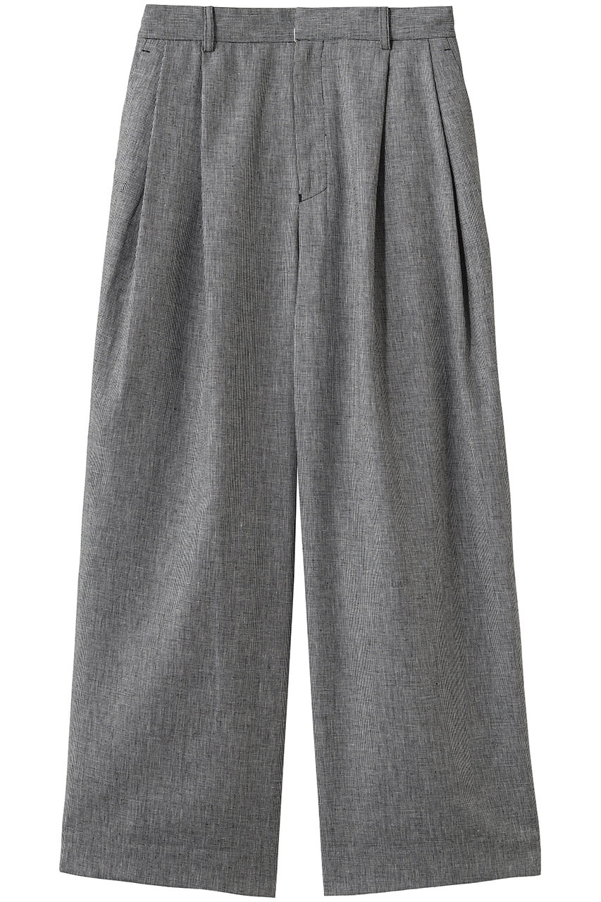 フローレント/FLORENTのリネンタックワイドパンツ(ブラック/2602F04008)