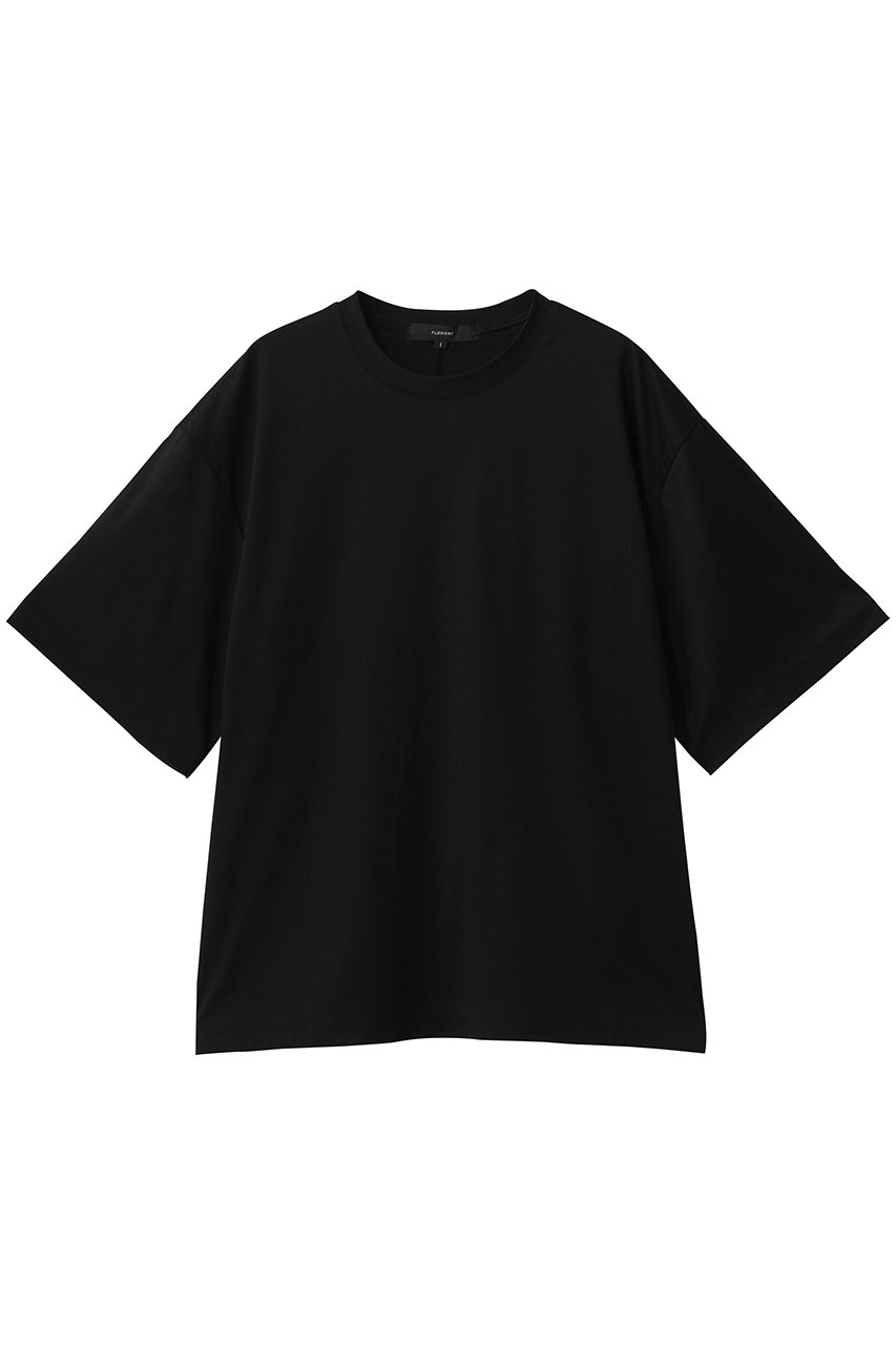 FLORENT コットンスムース ドライカットソー (ブラック, 1) フローレント ELLE SHOP