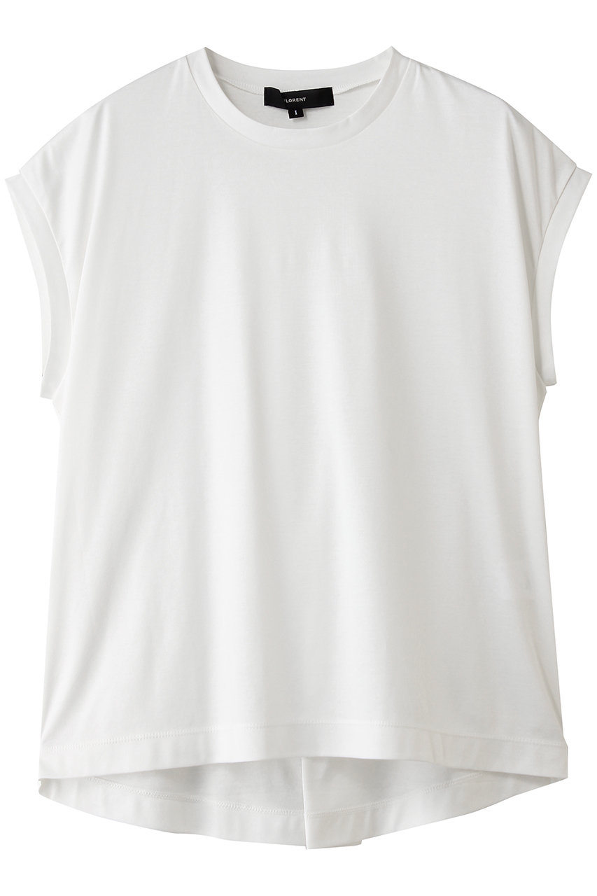 フローレント/FLORENTのコットンスムース フレンチスリーブトップス(ホワイト/2602F06021)