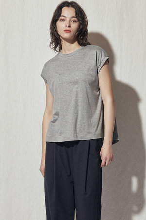 フローレント/FLORENTのコットンスムース フレンチスリーブトップス