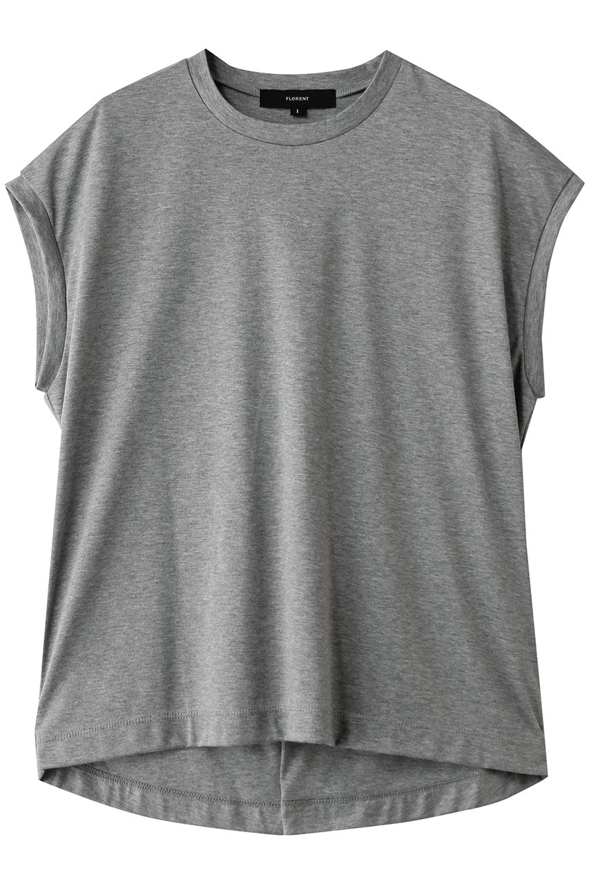 フローレント/FLORENTのコットンスムース フレンチスリーブトップス(グレー/2602F06021)