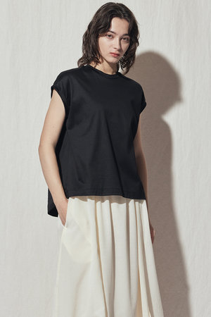 フローレント/FLORENTのコットンスムース フレンチスリーブトップス