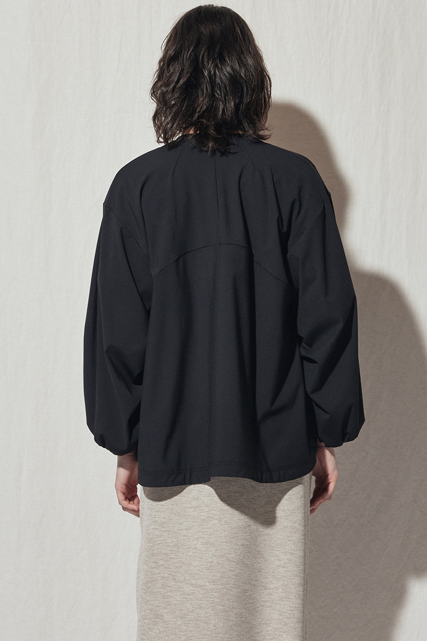 FLORENT / フローレント | Cotton band collar blouse シャツ | 1 | ブラック | レディース FLORENT(フローレント)｜パーフェクトジャージ シャツ/ブラック の通販