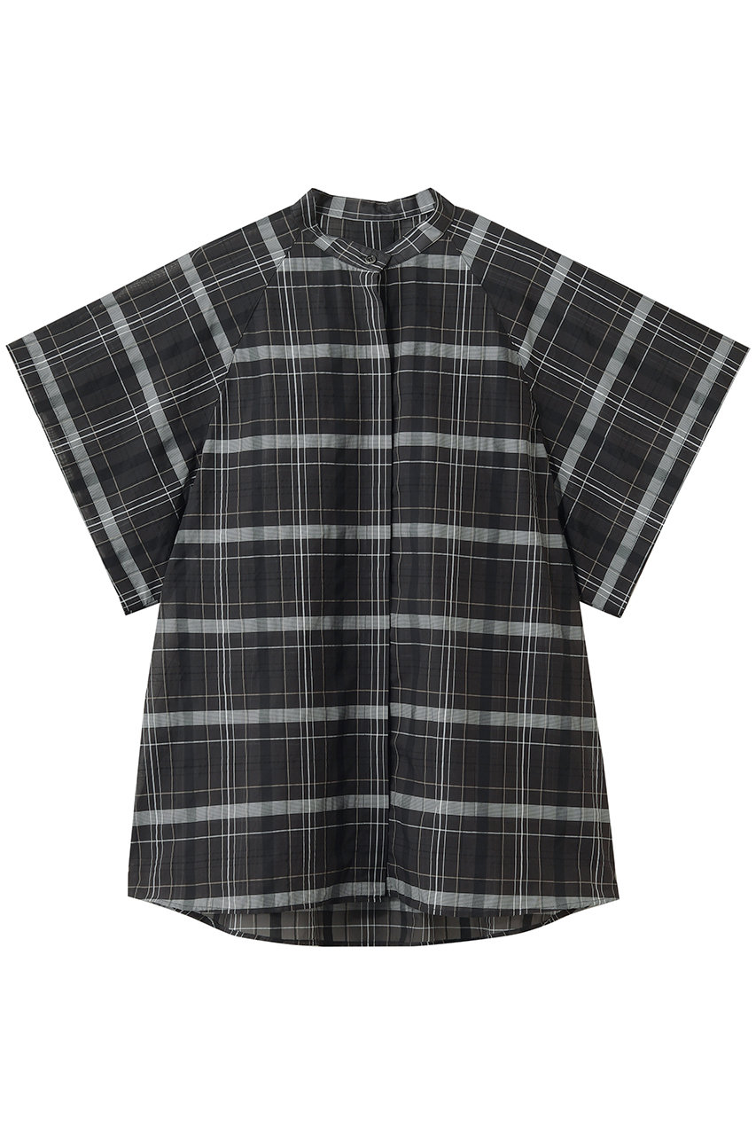 フローレント/FLORENTのシアーチェックブラウス(ブラック/2602F01007)