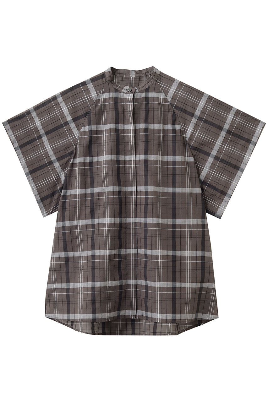 フローレント/FLORENTのシアーチェックブラウス(ブラウン/2602F01007)