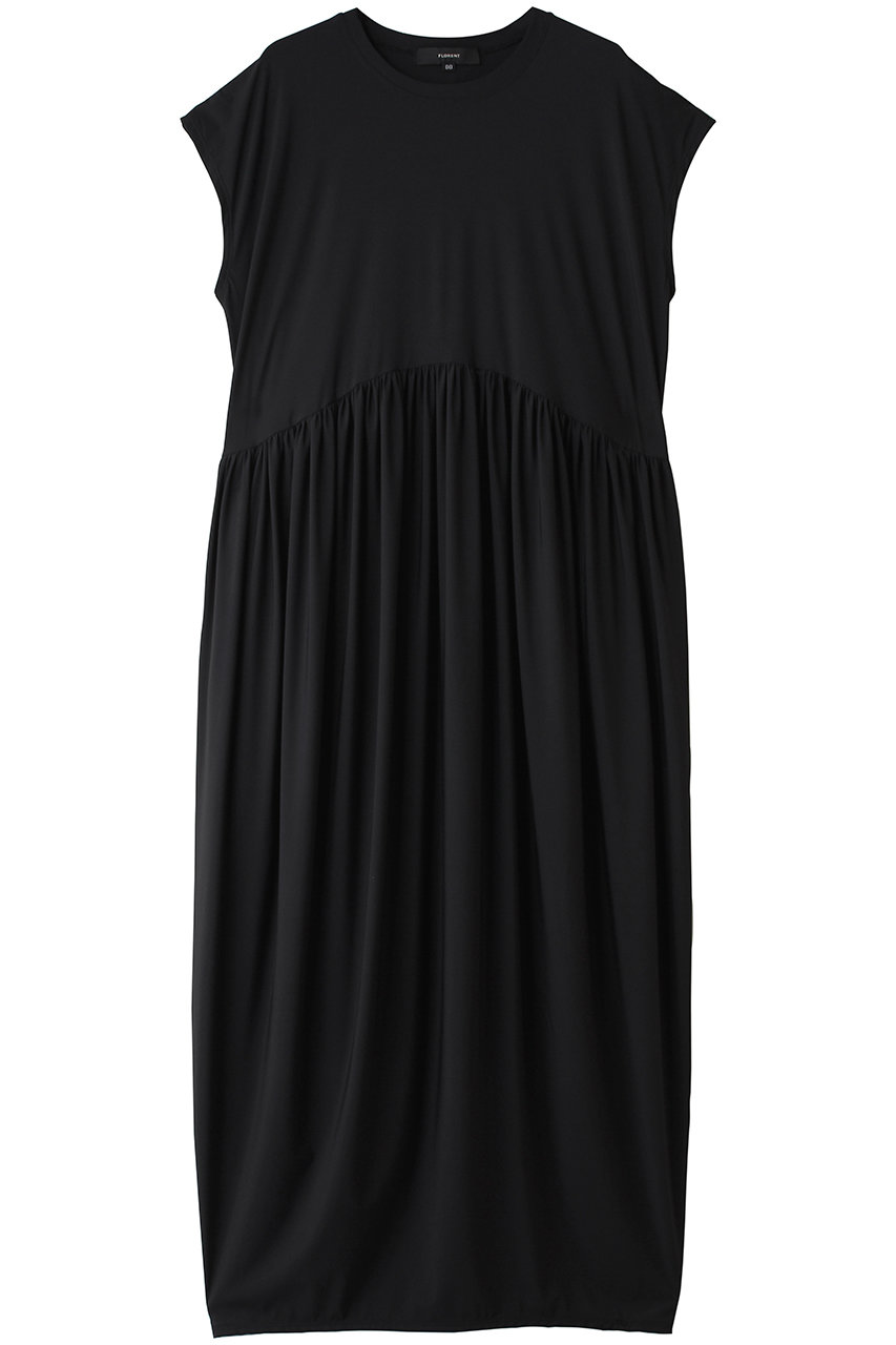 フローレント/FLORENTのクールドライジャージー ギャザーワンピース(ブラック/2602F06026)