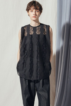 フローレント/FLORENTのラッセルレース ノースリーブブラウス(110400/110401)