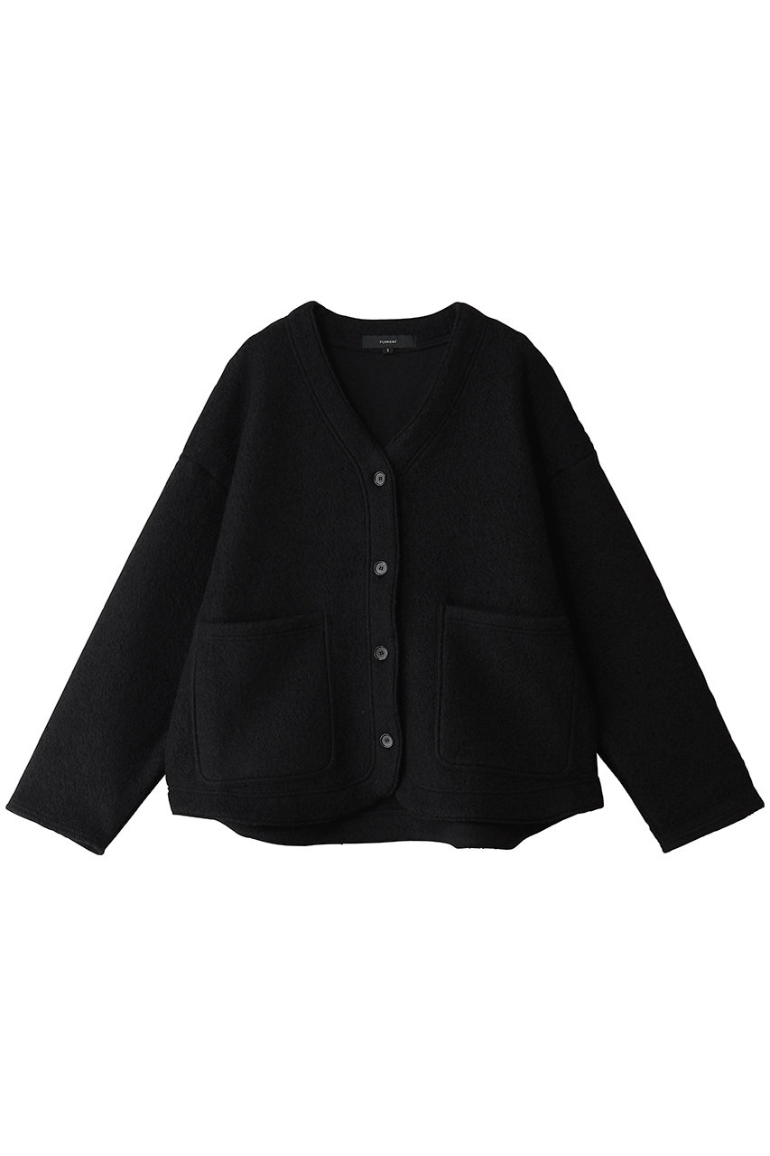 FLORENT ウールシープパイル ライトジャケット (ブラック, 1) フローレント ELLE SHOP