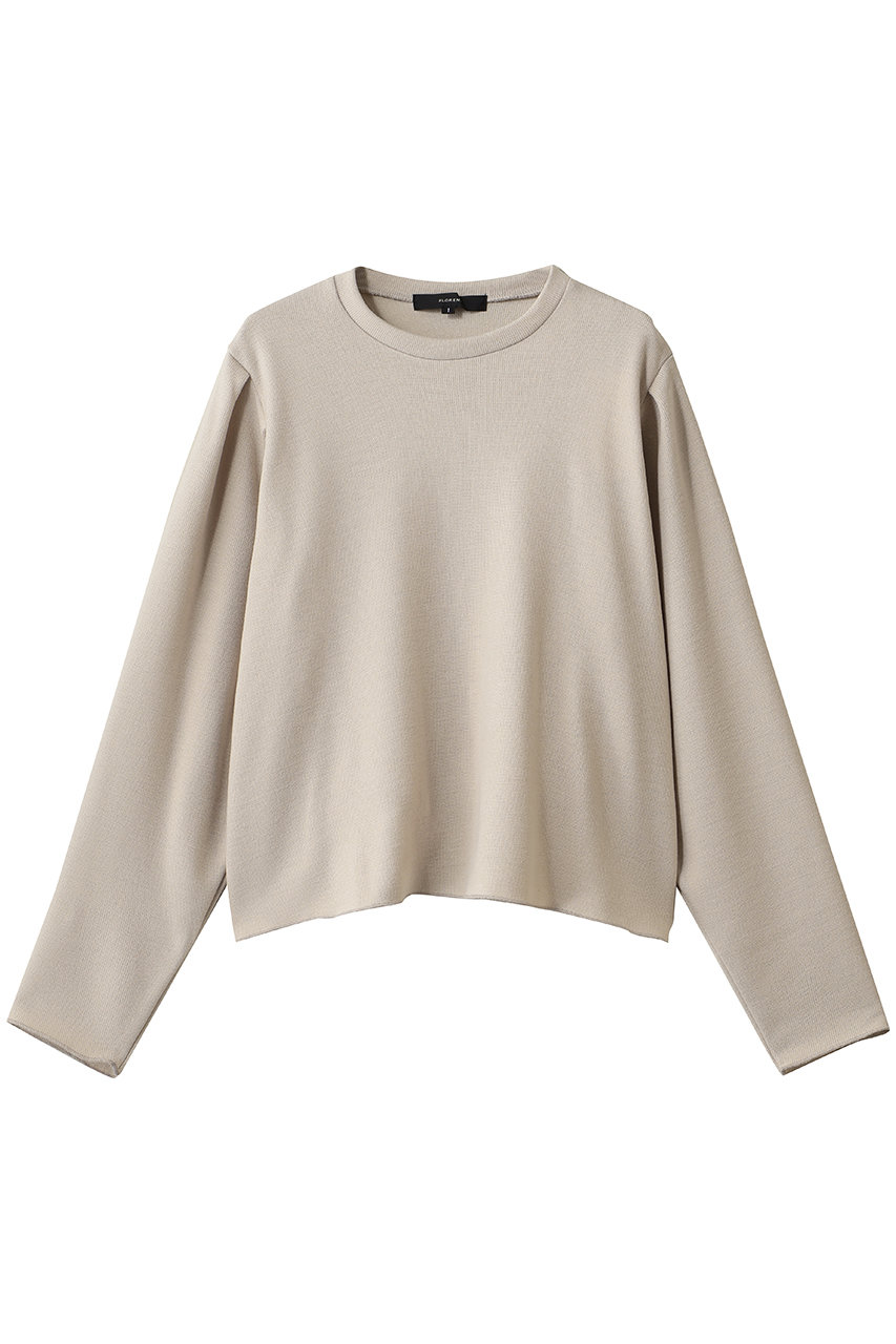 FLORENT ウォームジャージー クロップドトップ(保湿性/吸湿発熱) (ライトベージュ, 1) フローレント ELLE SHOP