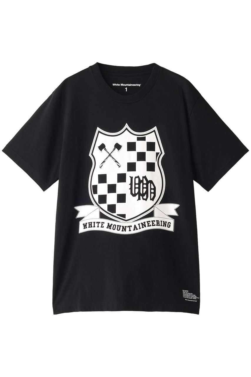 SALE 【50%OFF】 White Mountaineering ホワイトマウンテニアリング メンズ(MENS)40/2度詰天竺エンブレムプリントTシャツ ブラック