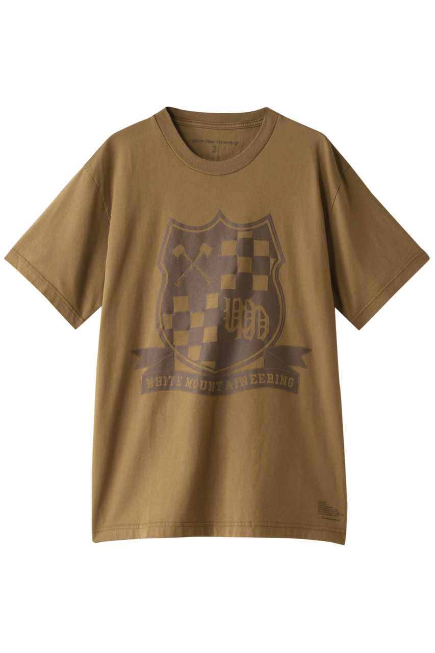 SALE 【50%OFF】 White Mountaineering ホワイトマウンテニアリング メンズ(MENS)40/2度詰天竺エンブレムプリントTシャツ ベージュ