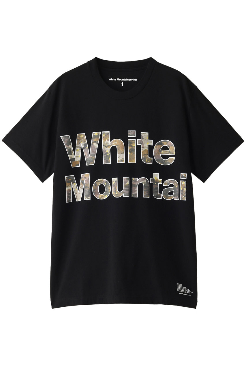 SALE 【50%OFF】 White Mountaineering ホワイトマウンテニアリング メンズ(MENS)40/2度詰天竺カモフラロゴプリントTシャツ ブラック