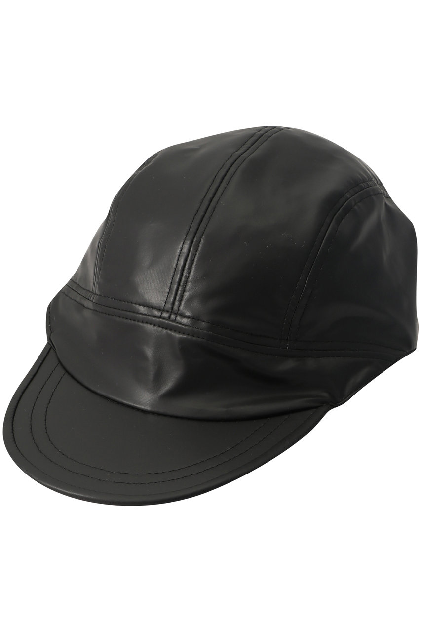 White Mountaineering ホワイトマウンテニアリング メンズ(MENS)】ラミネートフィルムキャップ ブラック