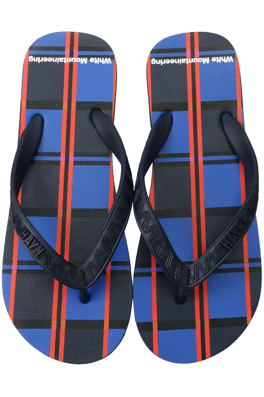 SALE 【60%OFF】 White Mountaineering ホワイトマウンテニアリング メンズ(MENS)【WM×HAYN】チェックプリントサンダル ネイビー