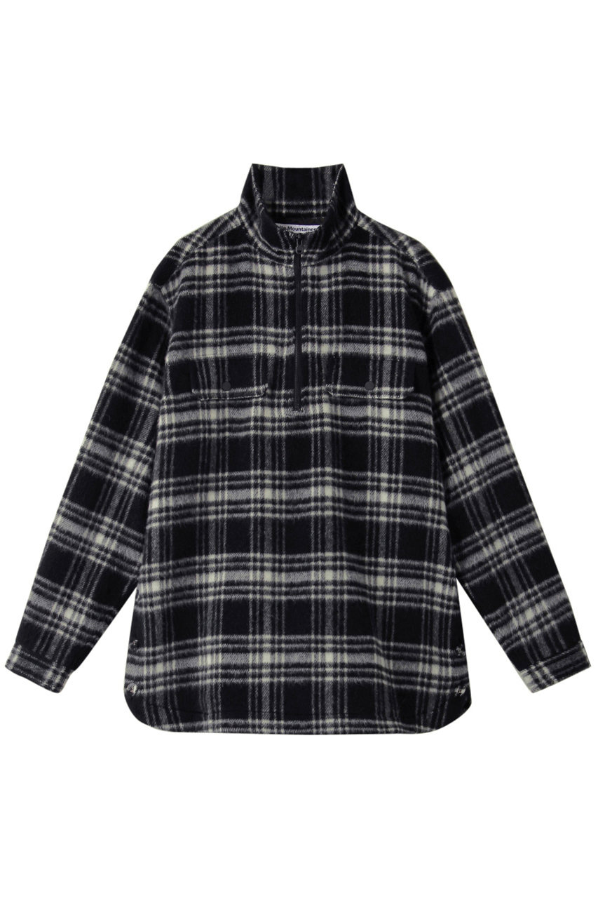SALE 【40%OFF】 White Mountaineering ホワイトマウンテニアリング メンズ(MENS)チェックシャギービッグシャツプルオーバー ブラック/ホワイト