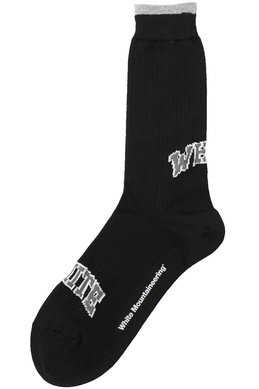 SALE 【40%OFF】 White Mountaineering ホワイトマウンテニアリング メンズ(MENS)ロゴミドルソックス ブラック