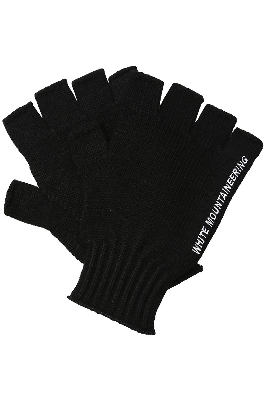 SALE 【60%OFF】 White Mountaineering ホワイトマウンテニアリング メンズ(MENS)ロゴ刺しゅうニットグローブ ブラック