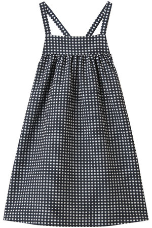 【KIDS】K マリンリゾートシアサッカーワンピース オーシャンネイビー KL