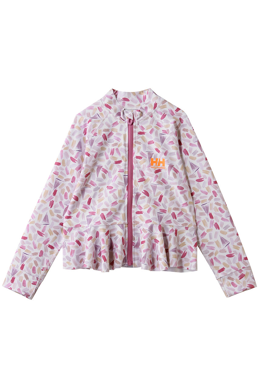 ヘリーハンセン/HELLY HANSENの【KIDS】Kプリントフルジップラッシュガード(バンドルピンク/HJ82603)