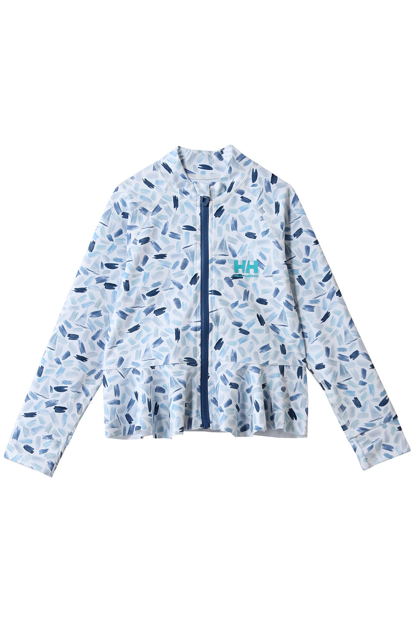 ヘリーハンセン/HELLY HANSENの【KIDS】Kプリントフルジップラッシュガード(サニーブルー/HJ82603)