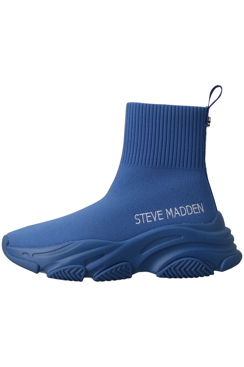 ＜ELLE SHOP＞ STEVE MADDEN ストレッチスニーカーブーツ (ブルー 6(約22.5cm)) スティーブ・マデン ELLE SHOP