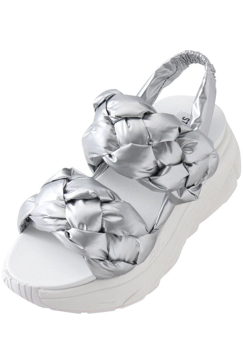 STEVE MADDEN HORIZON 5 編み込みスポーツサンダル (シルバー, 8(約24.0cm)) スティーブ・マデン ELLE SHOP STEVE MADDEN HORIZON 5 編み込みスポーツサンダル (シルバー, 8(約24.0cm)) スティーブ・マデン ELLE SHOP