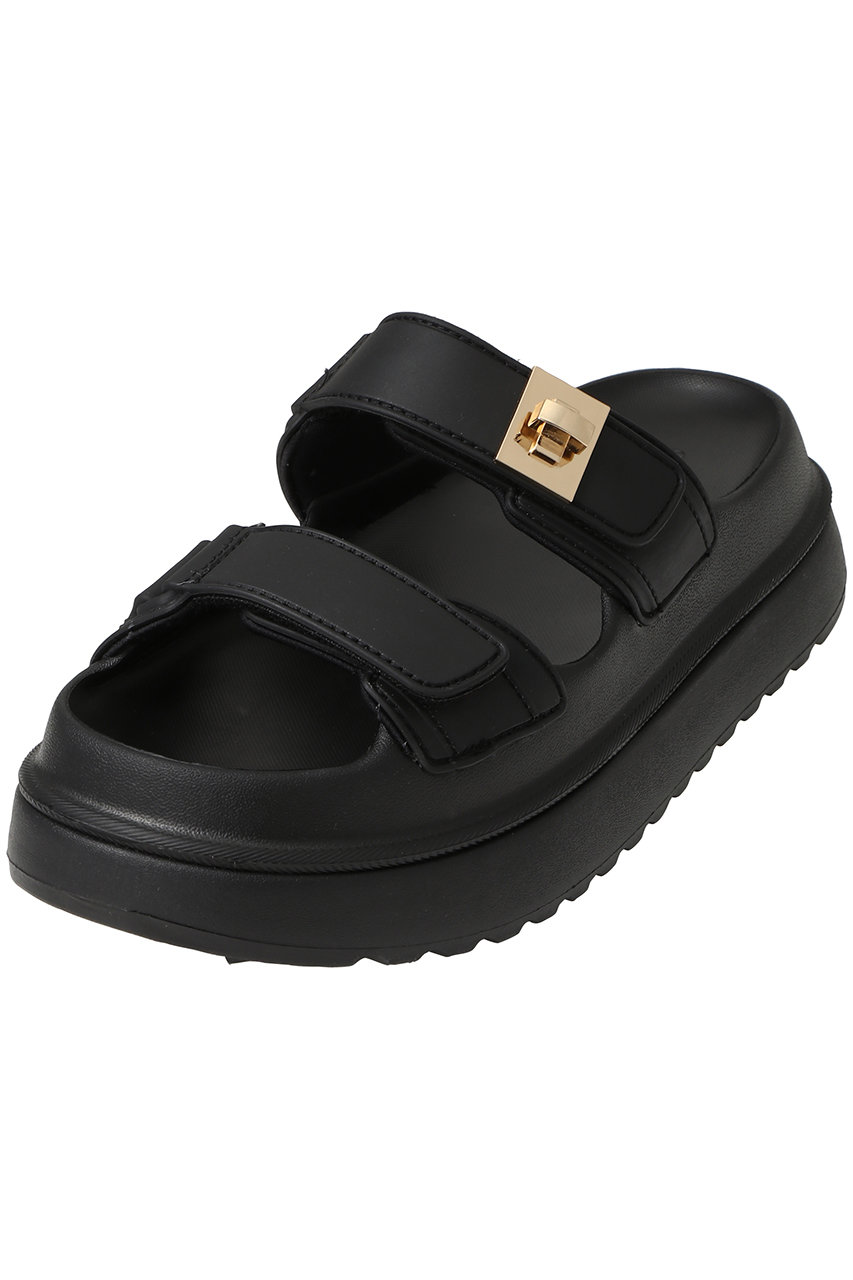 STEVE MADDEN BIGSCHMONA-J 厚底ダブルベルトサンダル (ブラック, 7(約23.5cm)) スティーブ・マデン ELLE SHOP STEVE MADDEN BIGSCHMONA-J 厚底ダブルベルトサンダル (ブラック, 7(約23.5cm)) スティーブ・マデン ELLE SHOP