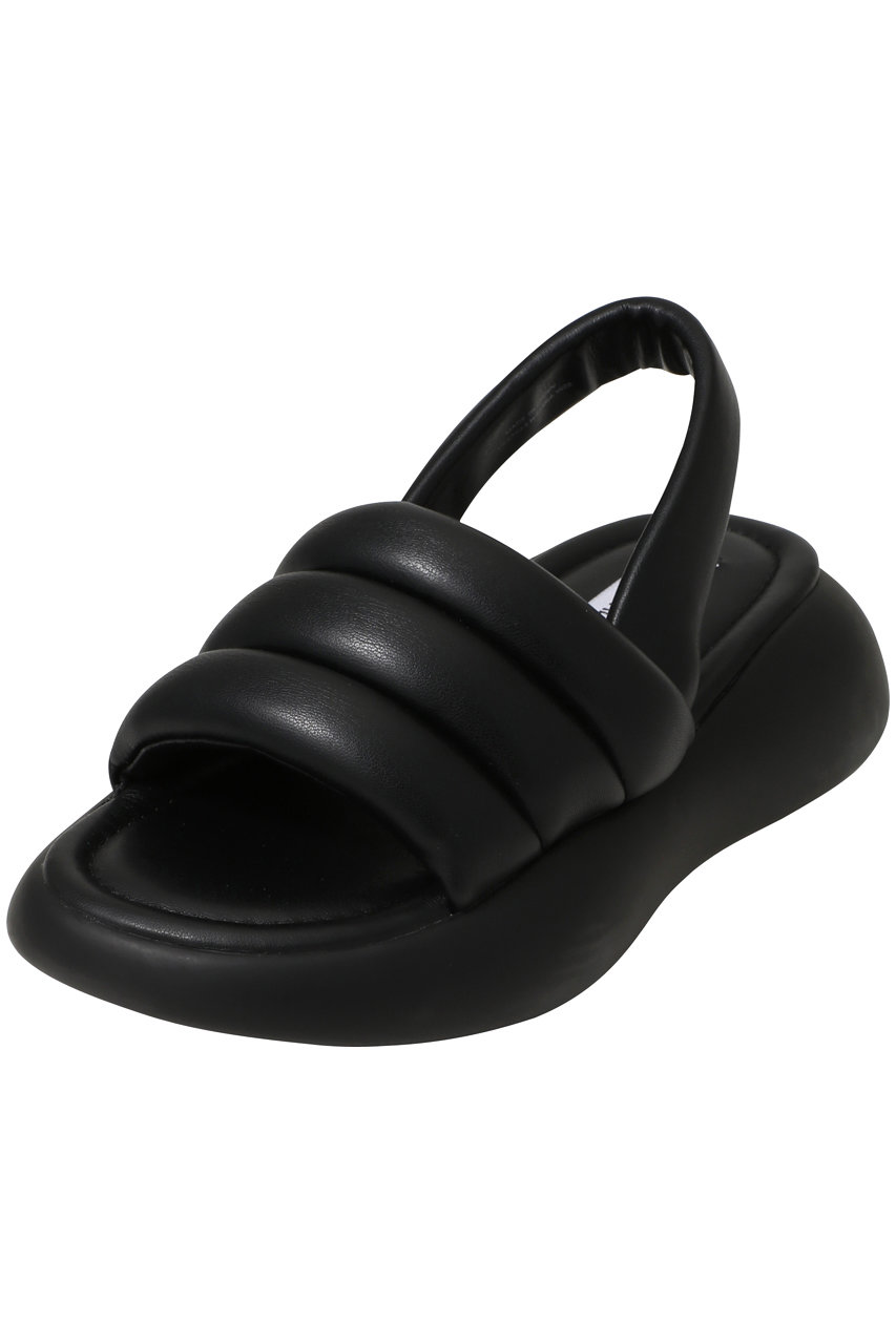 STEVE MADDEN HEADWAY ボリュームパフィーストラップサンダル (ブラック, 7(約23.5cm)) スティーブ・マデン ELLE SHOP STEVE MADDEN HEADWAY ボリュームパフィーストラップサンダル (ブラック, 7(約23.5cm)) スティーブ・マデン ELLE SHOP