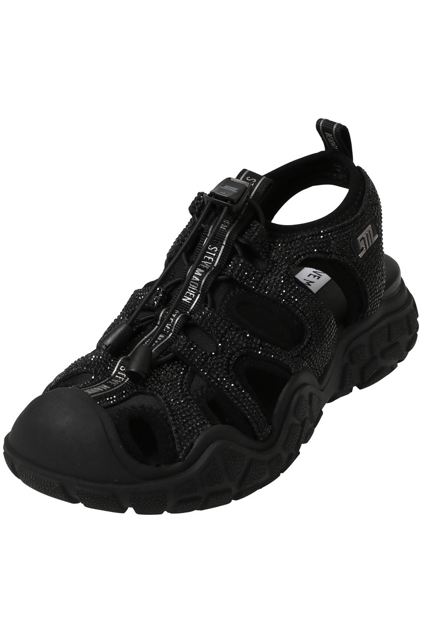 STEVE MADDEN MIDNITE ラインストーンスポーツサンダル (ブラック, 9(約25cm)) スティーブ・マデン ELLE SHOP STEVE MADDEN MIDNITE ラインストーンスポーツサンダル (ブラック, 9(約25cm)) スティーブ・マデン ELLE SHOP