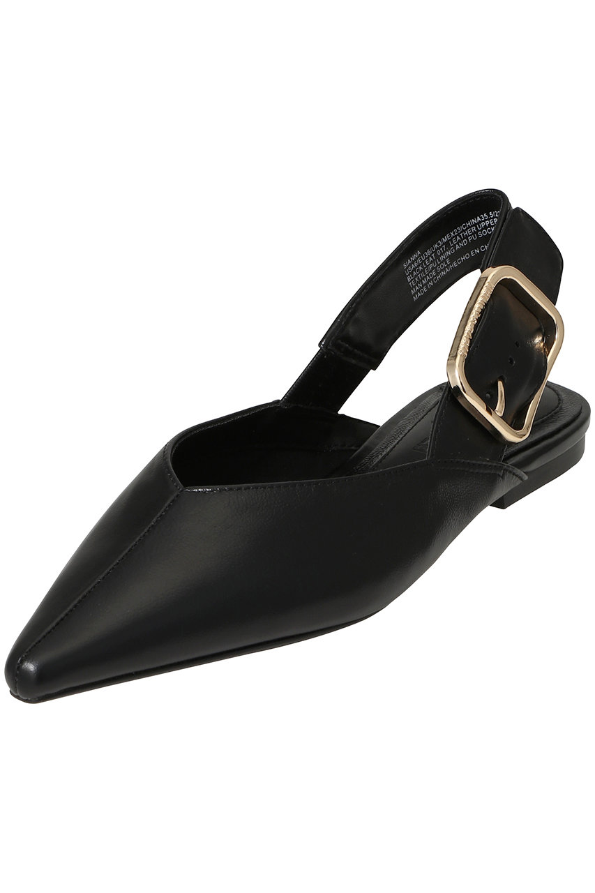 STEVE MADDEN SIANNA Vカットフラットパンプス (ブラック/LEAT, 6.5(約23.0cm)) スティーブ・マデン ELLE SHOP STEVE MADDEN SIANNA Vカットフラットパンプス (ブラック/LEAT, 6.5(約23.0cm)) スティーブ・マデン ELLE SHOP