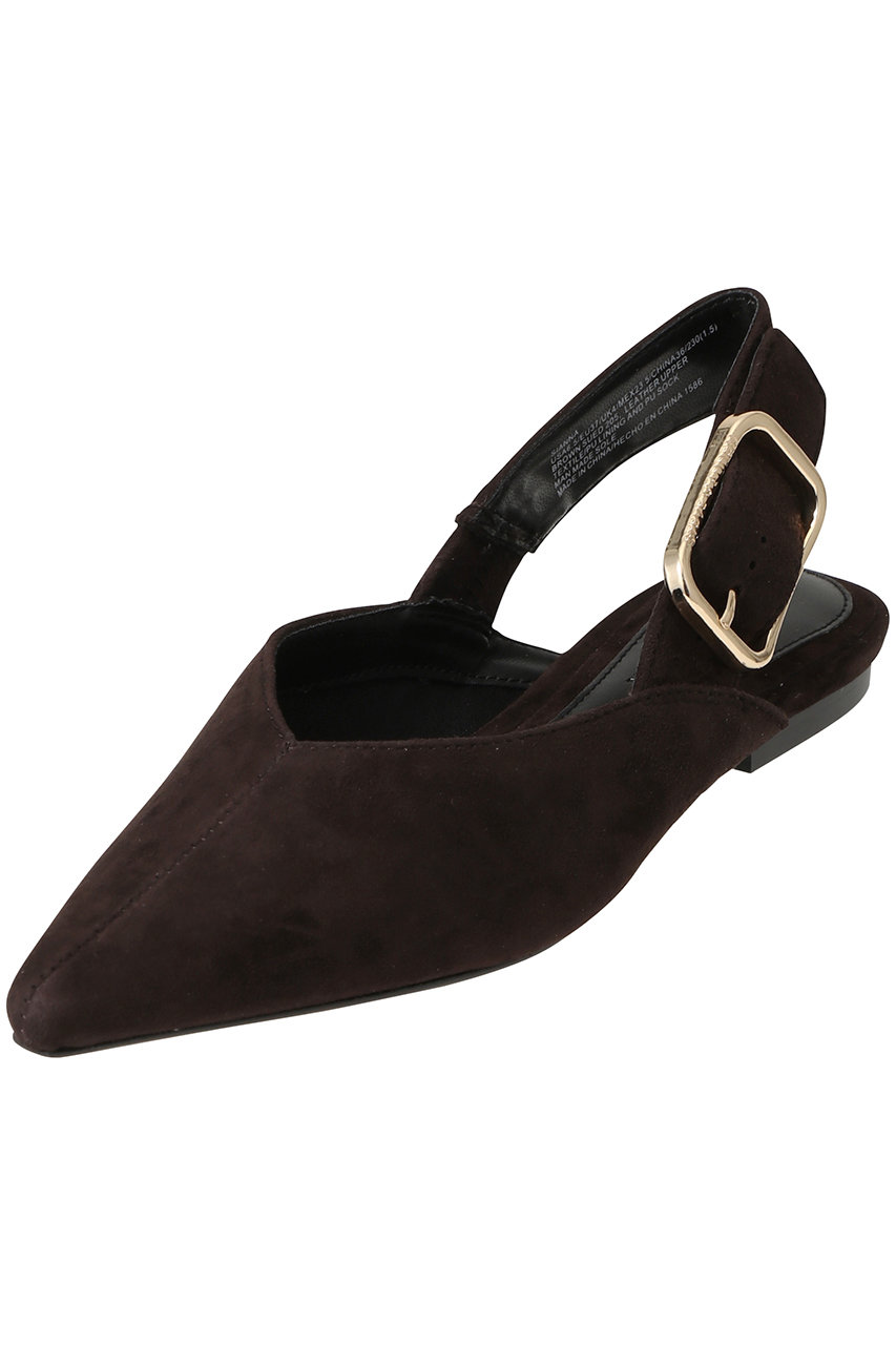 STEVE MADDEN SIANNA Vカットフラットパンプス (BR/スエード, 6.5(約23.0cm)) スティーブ・マデン ELLE SHOP STEVE MADDEN SIANNA Vカットフラットパンプス (BR/スエード, 6.5(約23.0cm)) スティーブ・マデン ELLE SHOP