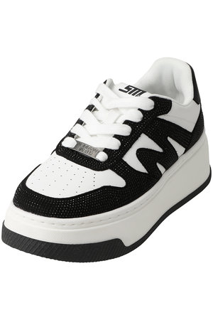 スティーブ・マデン/STEVE MADDENのDYNAMO-R ラインストーン厚底スニーカー(130500/130501)