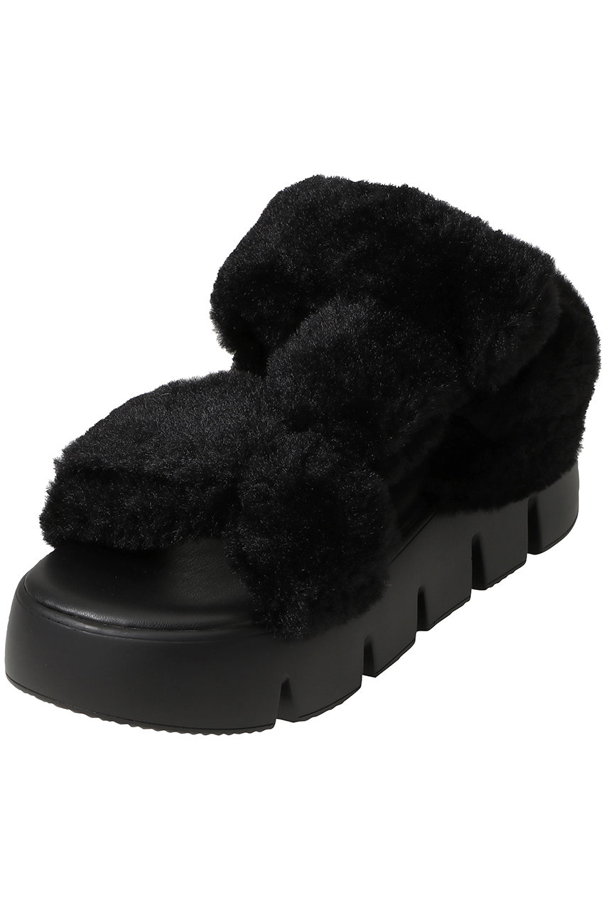 STEVE MADDEN BONKERS-F ファー厚底サンダル (BLK, 8(約24cm)) スティーブ・マデン ELLE SHOP STEVE MADDEN BONKERS-F ファー厚底サンダル (BLK, 8(約24cm)) スティーブ・マデン ELLE SHOP