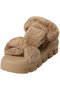 BONKERS-F ファー厚底サンダル スティーブ・マデン/STEVE MADDEN TAN