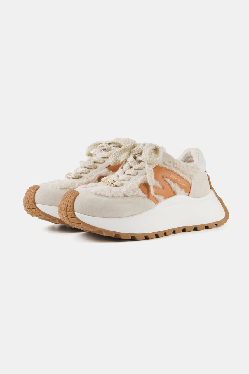 STEVE MADDEN SUEPRCAMPO-F スエードボア厚底スニーカー (BONE/LEAT, 6.5(23.0cm)) スティーブ・マデン ELLE SHOP STEVE MADDEN SUEPRCAMPO-F スエードボア厚底スニーカー (BONE/LEAT, 6.5(23.0cm)) スティーブ・マデン ELLE SHOP