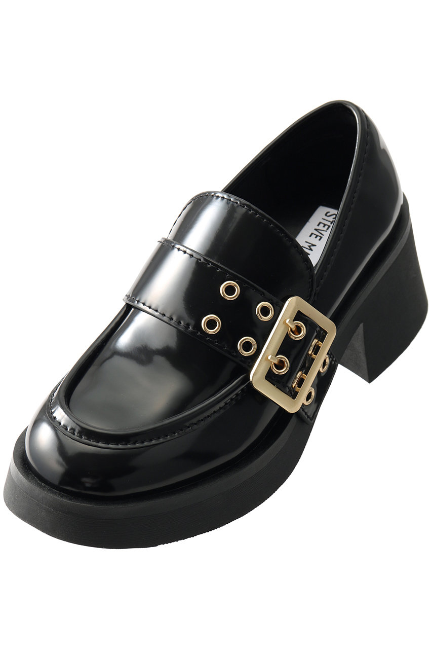 スティーブ・マデン/STEVE MADDENのBRIDGETON ビッグバックルデザインローファー(ブラック/S.MADDEN BRIDGETON-VA)