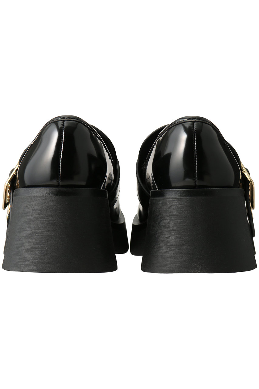 ヒール7cm スティーブマデン レディース ビッグバックルデザインローファー ローファー 靴 シューズ ボリュームソール ゴールド 安定感 ブラック 黒 送料無料 STEVE MADDEN BRIDGETON-VA ヒール7cm スティーブマデン レディース ビッグバックルデザイン