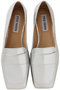 MONARC スクエアトゥフラットローファー スティーブ・マデン/STEVE MADDEN シルバー